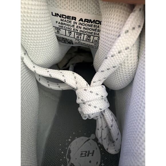Under Armour Harper 8 Mid RM Mens 8 White Baseball Cleats 3026592-100